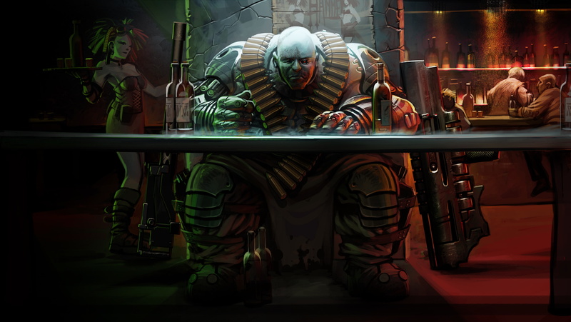 bar, soldiers, hammer, mercenary, bull, 2K, booze, weapons