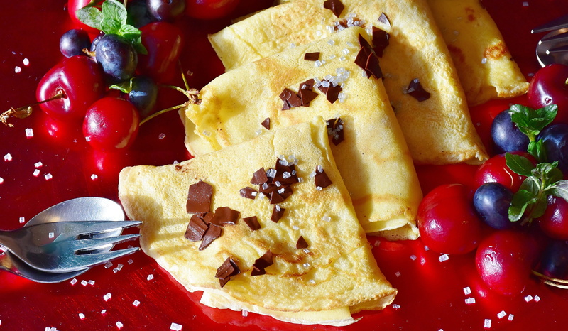 dessert, delicious, milk, kitchen utensil, sweet, pancakes, food, table, wellbeing, ice, healthy eating, high angle view, close-up, pancake, meal, coffee