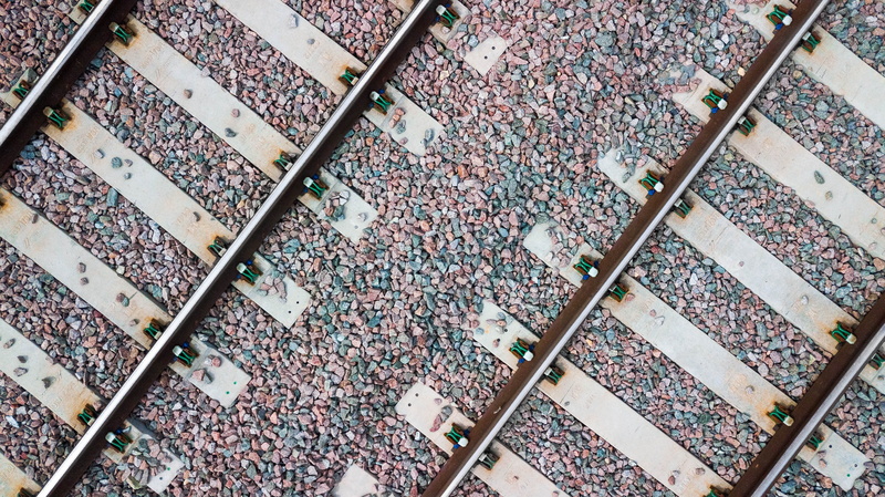 railings, large group of objects, track, drone, stone, abundance, abstract, two, train, group of people, photography, full frame, pattern, railroad track