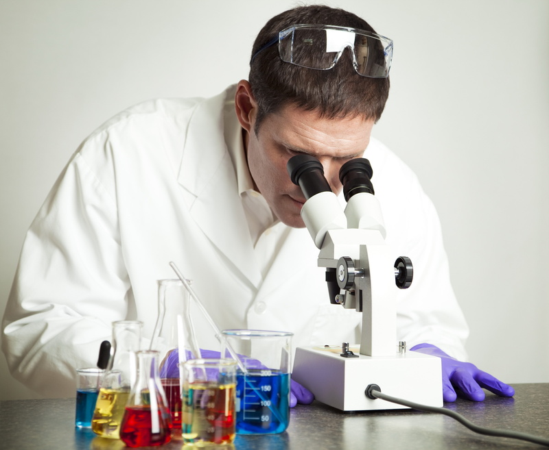 clothing, Scientist, laboratory, biology, healthcare and medicine, education, analyzing, scientific experiment, Test, technology, examining, mature men