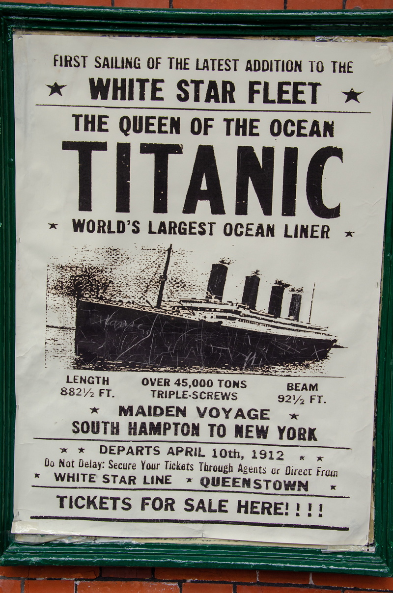 capital letter, old, museum, western script, information sign, poster, warning sign, titanic, sign, script, guidance, message, nature, cobh, text, no people