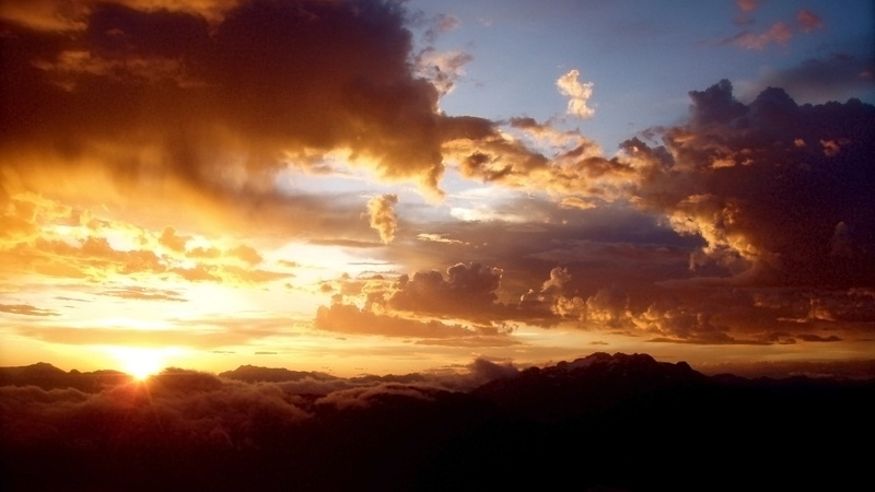 idyllic, meteorology, beauty In Nature, morning, cloudy, colors, height, orange Color, scenics - nature, sky, back Lit, sunset, day, clouds, yellow, 1080P