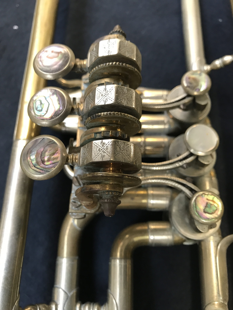 focus on foreground, brass, industry, connection, equipment, shiny, wind instrument, valve, close-up, indoors, silver colored, machinery, 4K, detail, high angle view