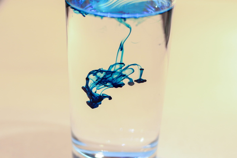 table, no People, drop, glass, drinking Glass, food and drink, ink, studio shot, mix in, nature, motion, paint, freshness, blue, indoors, fluid, wet, mixing