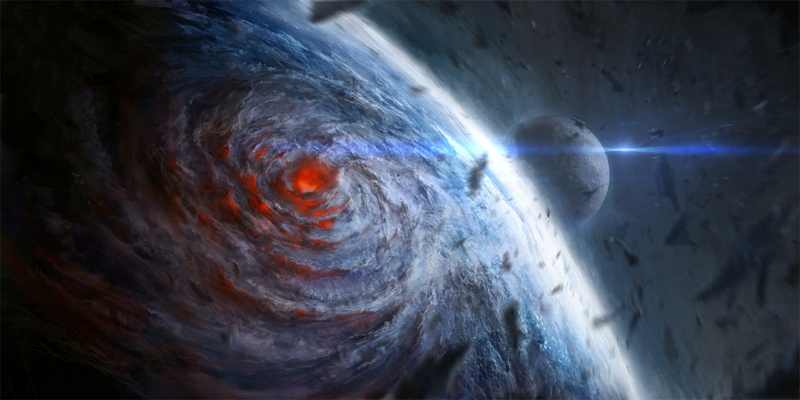 funnel, hurricane, ChrisCold, planet, stones, art, 1080P, satellite, space
