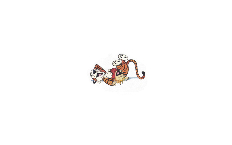 hd, white, calvin, laughing, and, cartoon/comic, hobbes, 1080P