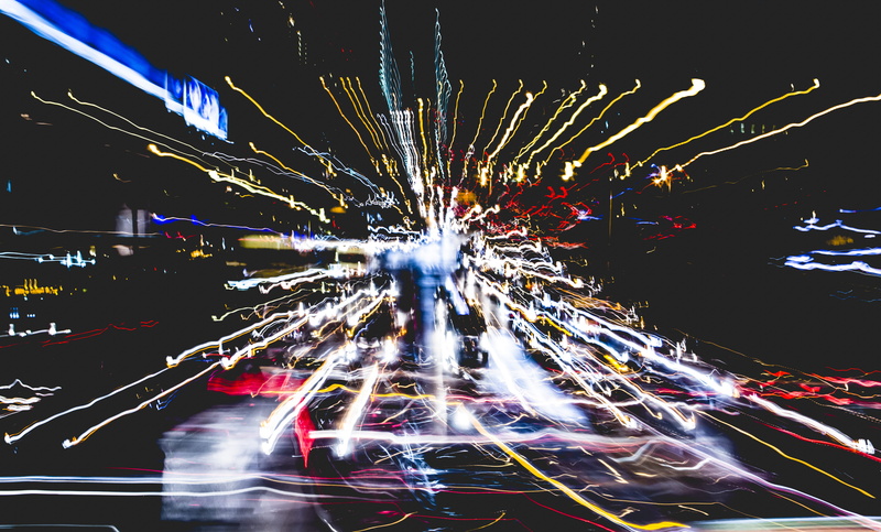 city, lighting equipment, motion, light - natural phenomenon, acid, lsd, cityscape, pattern, transportation, lights, night, no people, candid, slow shutter