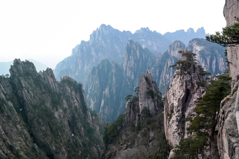 scenics - nature, solid, superb view, clear sky, tree, cliff, high, scenery, rock, non-urban scene, top, mountains, peaks, rock formation, travel, beauty in nature