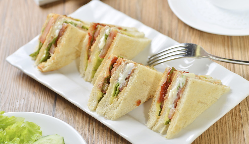 fork, Sandwich, food and drink, slice, close-up, kitchen utensil, ready-to-eat, healthy eating, high angle view, food, 5K, indoors, snack, no people, bread