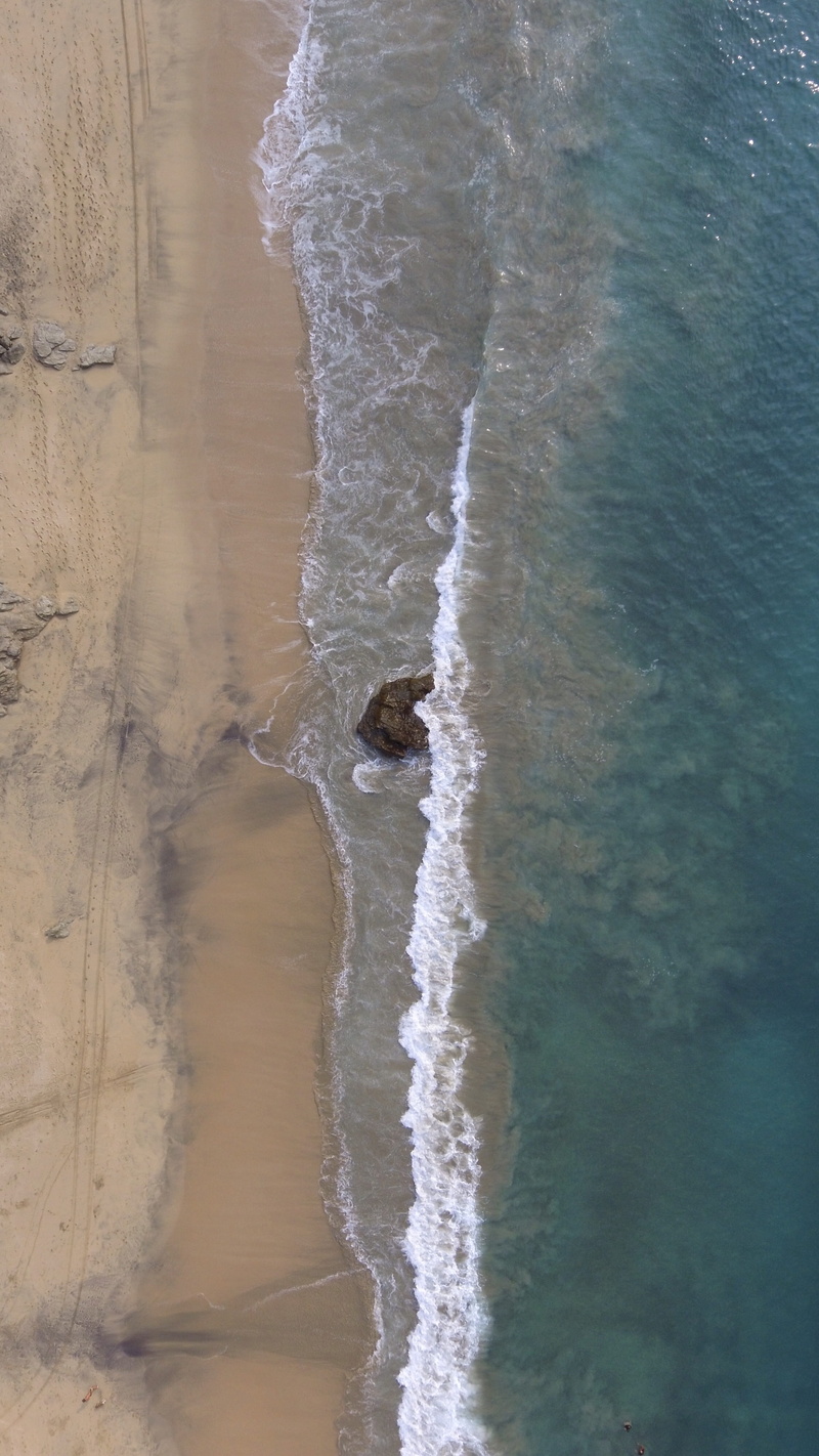 land, oaxaca, wave, beach, day, drone, water, high angle view, nature, scenics - nature, mexico, surfing, tranquility, mazunte, sea, aquatic sport, beauty in nature