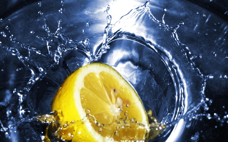 1080P, water splash, lemons, photography