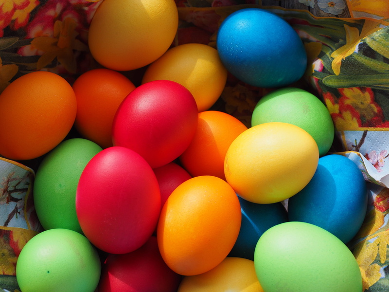 easter egg painting, high angle view, large group of objects, easter decorations, easter egg, full frame, variation, happy easter, easter eggs, still life