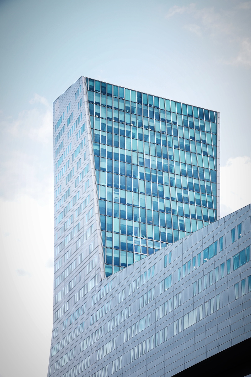 architecture, business, tower, city, 4K, contemporary, building, vitreous, glass, reflection, grand, blue, outdoors, office building exterior, tall - high