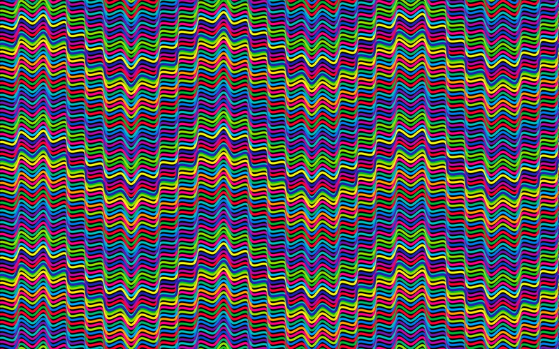 chromatic, wavy, 5K, multicolored, prismatic, lines