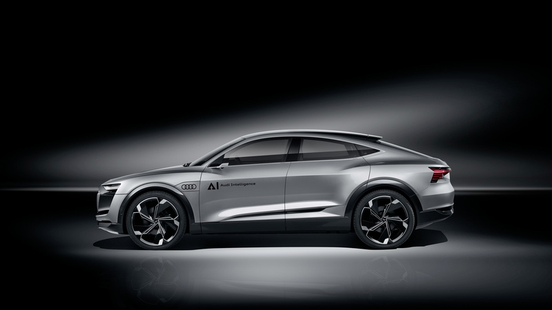 Audi Elaine, 4k, electric car, 4K, silver, sedan