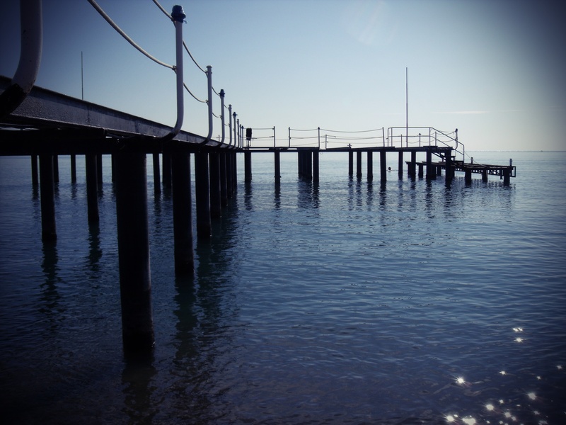 beauty in nature, rippled, 2K, holiday, scenics - nature, sunset, tranquility, water, architecture, sea, no people, reflection, pier, blue, crossing, tranquil scene