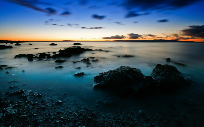 rock - object, rock, sea, hd, solid, land, photo, water, tranquility, beach, sky, horizon over water, tranquil scene, scenics - nature, 2K, horizon, lomo