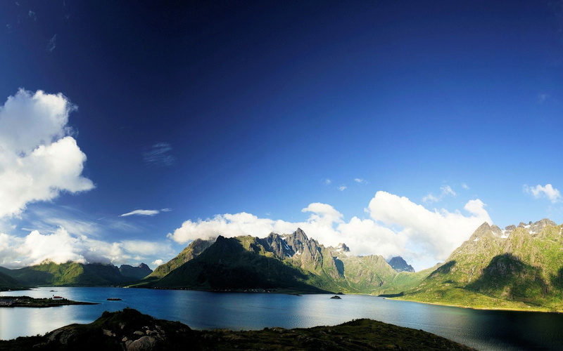 mountain range, lake, environment, sky, nature, wa, scenics - nature, cloud - sky, non-urban scene, rivers, hd, photo, outdoors, beauty in nature, idyllic