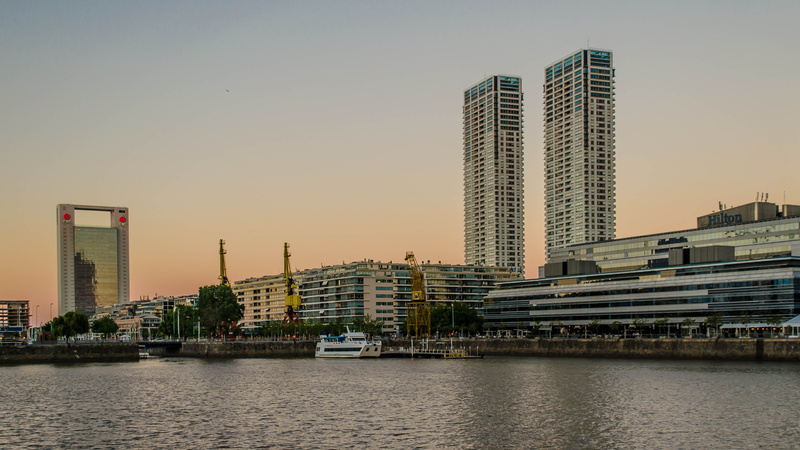 tall - high, white, skyscraper, built structure, urban skyline, apartment, no people, tower, landscape, blue, body, puerto madero, ship, 4K, sky, building exterior
