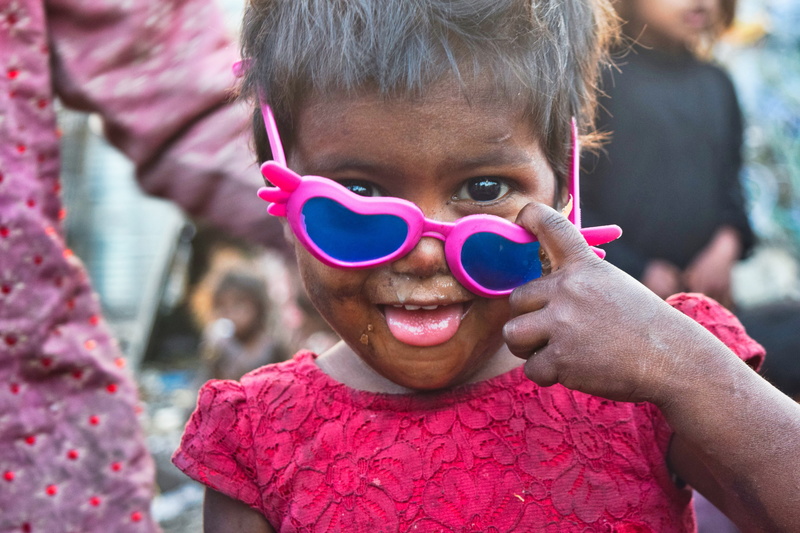 sunglasses, kid, girls, focus on foreground, hair, little, glasses, cute, women, innocence, offspring, fashion, childhood, headshot, slums, poverty, india