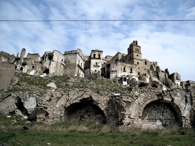 ruined, s, abandoned village, building, no people, history, craco, travel destinations, italy, nature, structure, worm, view, southern italy, archaeology