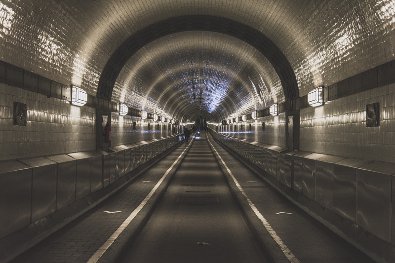 ceiling, no people, germany, elbe, underpass, empty, connection, illuminated, public transportation, subway, hamburg, 5K, direction, footpath