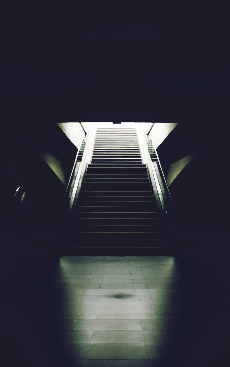 spooky, tunnel, noir, absence, stairs, architecture, dark, underpass, built structure, moody, day, no people, lisbon, transportation, building, light, city
