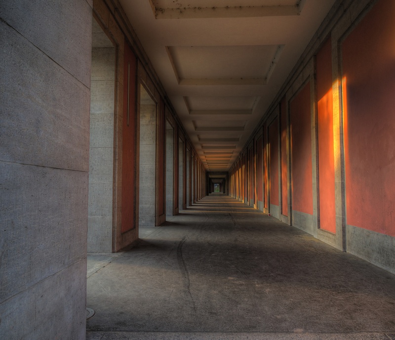gallery, interior, stone wall, no people, gray, narrow, gang, day, flooring, the way forward, direction, corridor, architectural column, built structure