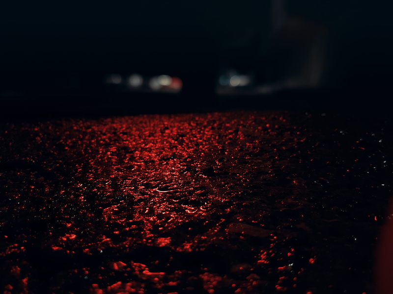 illuminated, street, close-up, bokeh, no people, city, road, reflection, night, food and drink, asphalt, flower, selective focus, focus on foreground, backgrounds