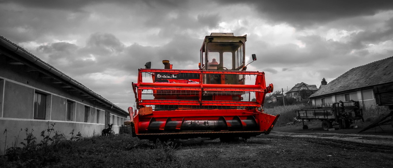 black and white, vibrance, nature, mode of transportation, shadows, 4K, land vehicle, dusk, storm, sky, red, freight transportation, overcast, built structure