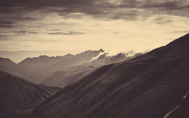hd, bleak, 1080P, art, nature, x, mountains