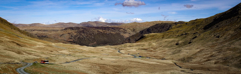 landscape, road, winding, lake district, solid, mountain range, panoramic, sky, travel destinations, rock - object, hardknott pass, desert, beauty in nature