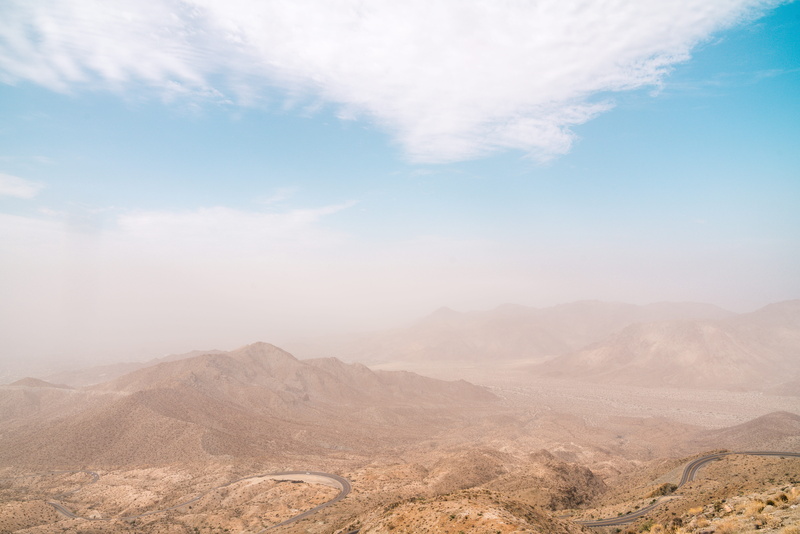 heat, durint, barren, bleak, day, hill, mountain, blue, rural Scene, cloud - Sky, cloud, palm spring, dust, road, daytime, sky, white, land, summer, valley