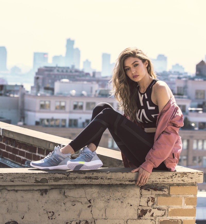 2017, Photoshoot, Gigi Hadid, s, Reebok, black, 4K, 4K, leggings, women