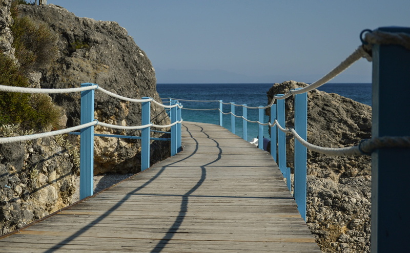 Beach, weather, scenics - nature, landscape, summer, bridge, the sun, wood paneling, diminishing perspective, horizon, hot, Sunset, no people, horizon over water
