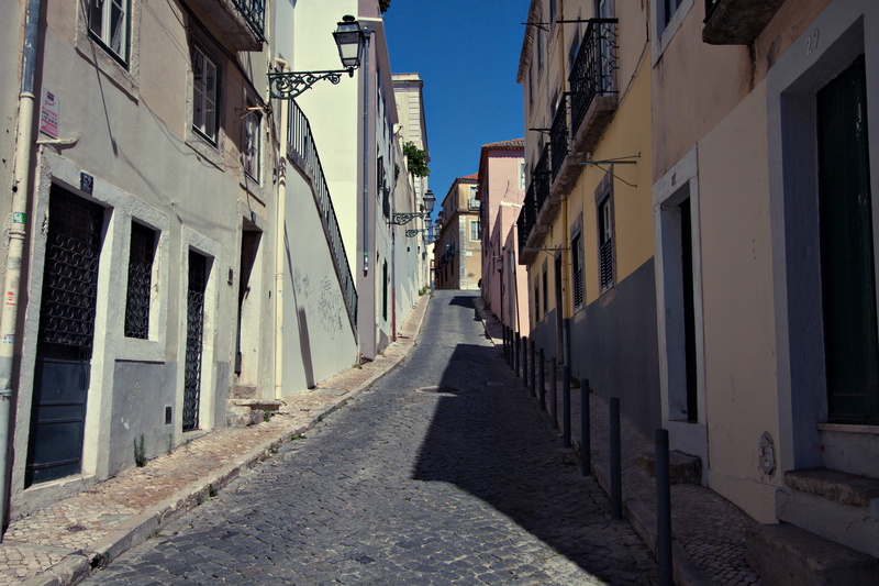 architecture, cultures, Image, side, row house, Portugal, house, the way forward, DSLR, cityscape, direction, Lisbon, side street, residential district