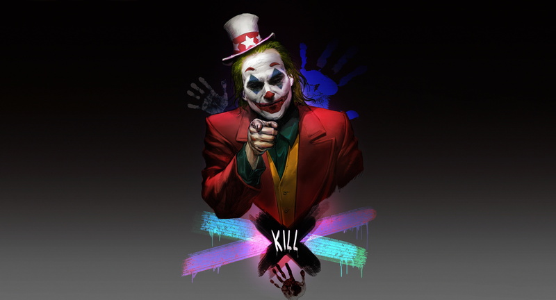 Minimalism, DC Comics, Crooked monkey, by Crooked monkey, Joker, Character, Concept Art, Comic Art, DC Art, 4K