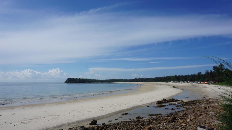 scenics - nature, water, outdoors, sea, plant, cloud - sky, day, sand, beauty in nature, tree, viet nam, tranquil scene, beach, sky, quang ninh, tranquility