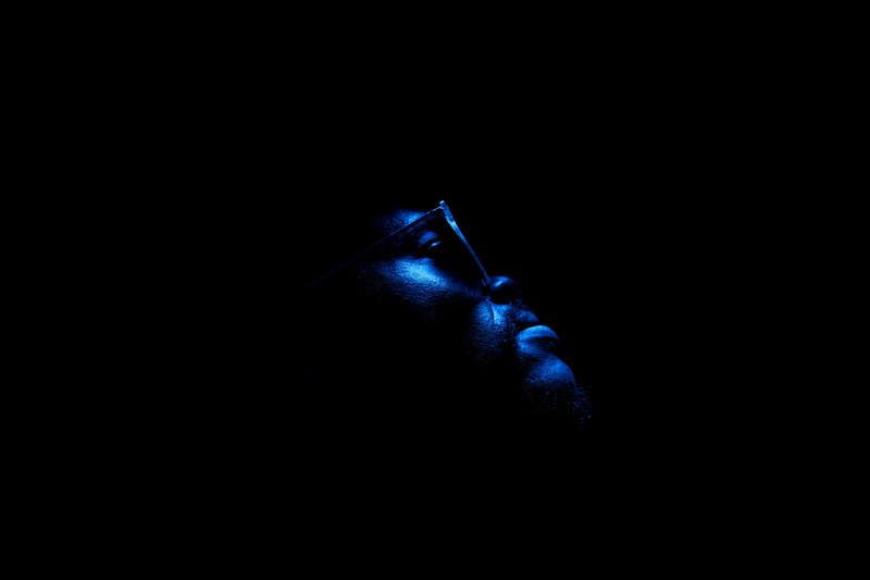 eyeglasses, beauty, contrast, sunglass, dark, isolated, chiaroscuro, sainticalone, person, adult, room, wearing, no People, black Background, people, man