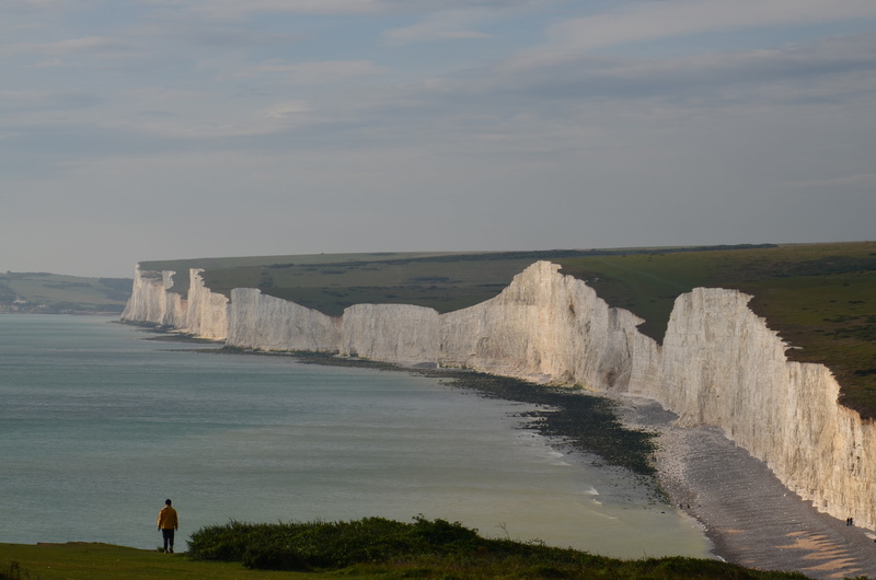 landscape, 4K, leisure activity, day, beauty in nature, beautyspot, one person, coastline, land, beachyhead, nature, rear view, sussex, outdoors, architecture
