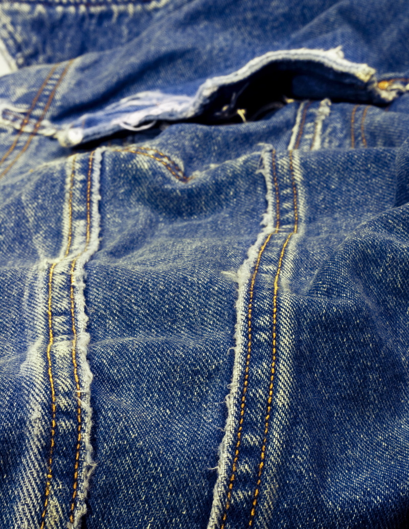 full frame, indoors, stylish, macro, blue, no people, rear, color, relaxation, canvas, textile, cloth, sewing, cotton, style, textured, rough, close-up