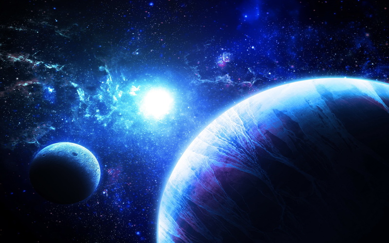 stars, art, galaxies, planets, 2K, fantasy