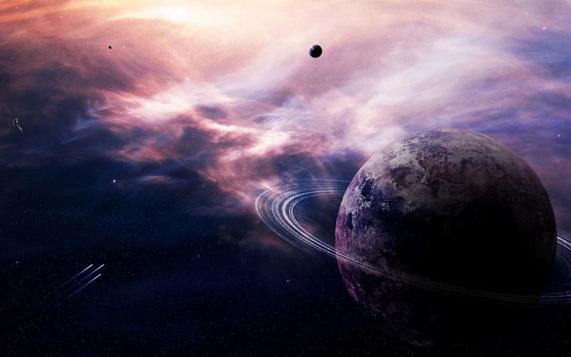 Nebula, Planet, Ring, 1080P, Stars, Comet