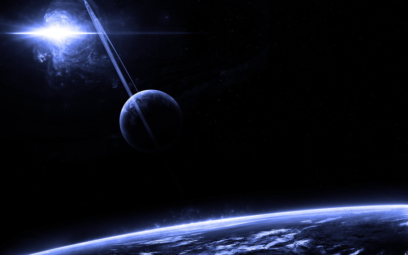 backgrounds, nebula, no people, planet, space, ring, night, illuminated, 1080P, planet - space, light - natural phenomenon, stars, sphere, star - space