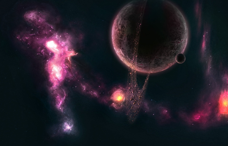 1080P, the moon, motion, outdoors, astronomy, nebula, science, galaxy, smoke - physical structure, sky, space, beauty in nature, pink color