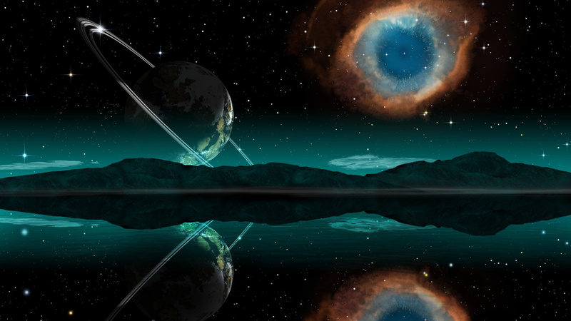 tranquility, Sci Fi, star, night, nature, science, Reflection, Landscape, constellation, Nebula, Stars, galaxy, Planet, beauty in nature, star - space
