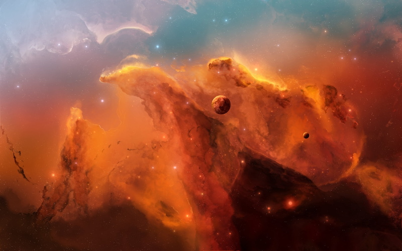 glowing, beauty in nature, red, galaxy, cloud - Sky, light, sunset, explosion, night, sea, phenomenon, chaos, sky, flame, heat - Temperature, animal wildlife