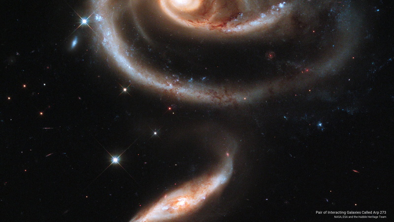 arp, 2K, pair, interacting, Space, galaxies, called