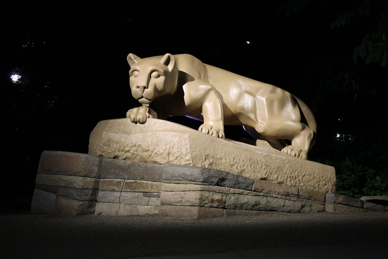 art and craft, human representation, penn state, state college, stone material, male likeness, sculpture, solid, famous Place, indoors, 4K, no people