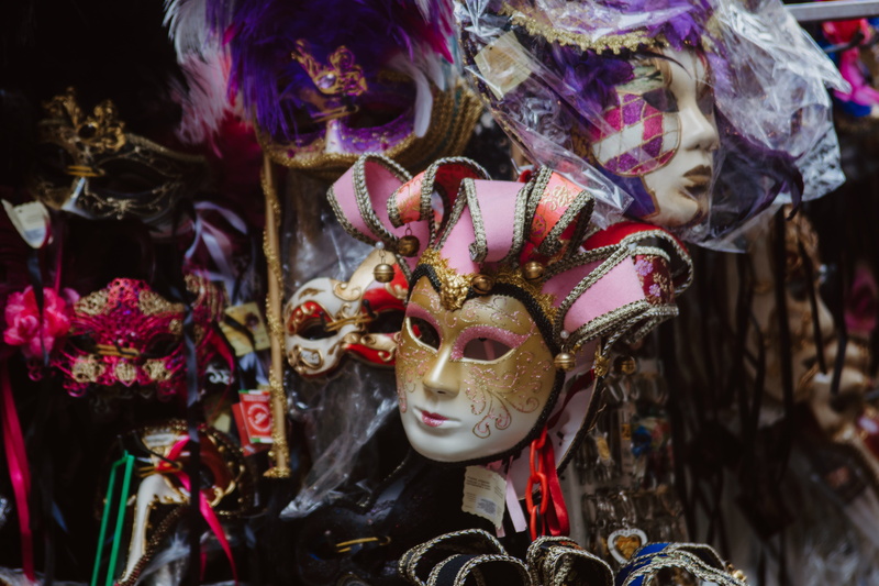 venetian mask, for sale, mask - disguise, human representation, representation, carnival - celebration event, day, mask, disguise, market, italy, choice